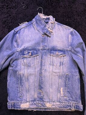 Ksubi Distressed Blue Denim Jacket